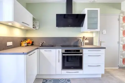 Cuisine ou kitchenette dans l'établissement L'Odyssée