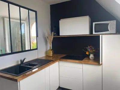 Cuisine ou kitchenette dans l'établissement Capcoz Les Glycines