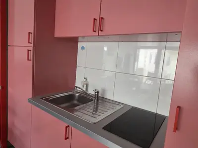 Cuisine ou kitchenette dans l'établissement Studio proche plages