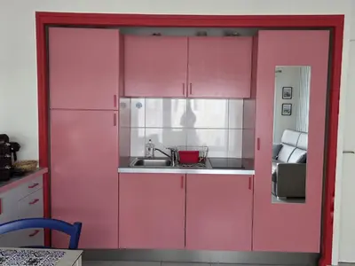 Cuisine ou kitchenette dans l'établissement Studio proche plages