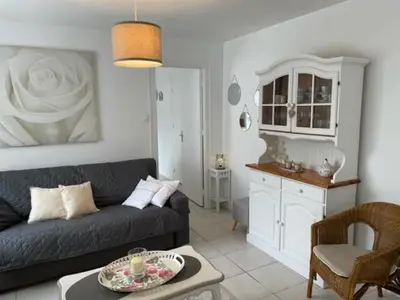 Coin salon dans l'établissement Appartement RDC de maison principale