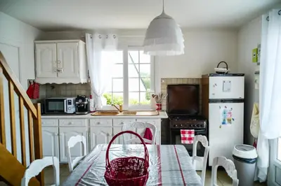 Cuisine ou kitchenette dans l'établissement La Presquilienne