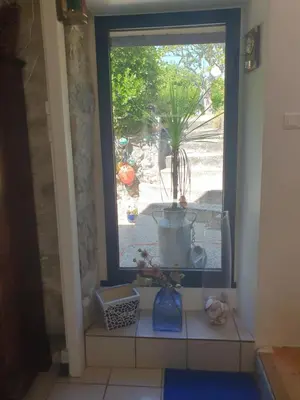 Balcon ou terrasse dans l'établissement Maison typique bretonne a 5 min de la plage a pied