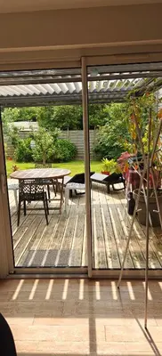 Balcon ou terrasse dans l'établissement Maison avec Spa en bord de mer