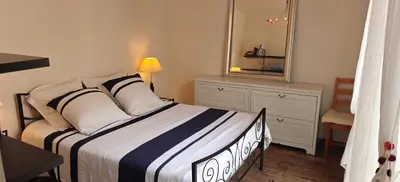 Un ou plusieurs lits dans un hébergement de l'établissement Maison avec Spa en bord de mer