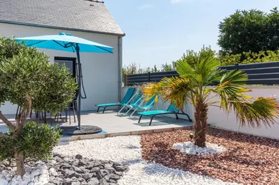 Plan de l'établissement La Villa d'Ezer - Maison contemporaine 4-6 pers