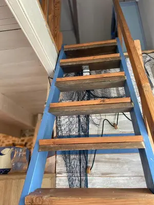 Un ou plusieurs lits superposés dans un hébergement de l'établissement Authentique maison de pêcheur au coeur d'un hameau