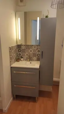 Salle de bains dans l'établissement Ty kalon