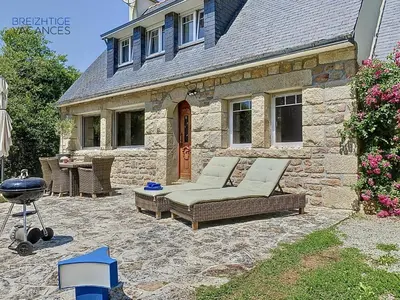 Coin salon dans l'établissement Ty Lora - Isolée en bord de mer