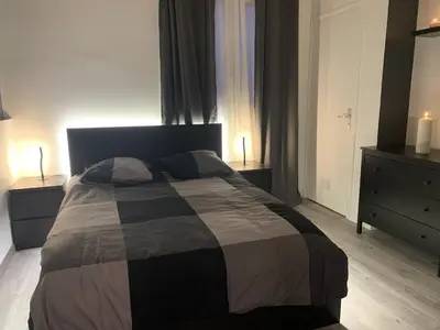 Un ou plusieurs lits dans un hébergement de l'établissement Appartement 55m² Brest Recouvrance
