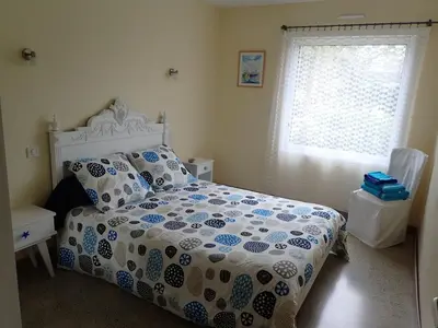Un ou plusieurs lits dans un hébergement de l'établissement Holiday Home Lochrist Le Conquet