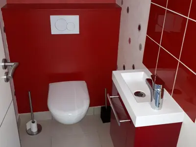 Salle de bains dans l'établissement Gite Mer et plage, 150m from the beach, Stereden Ar Mor