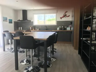 Cuisine ou kitchenette dans l'établissement Gite de la Mer