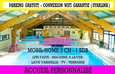 Plan de l'établissement MH-6 PERS-3 CH-2 SDB-lave vaisselle- WIFI GARANTIE - grande terrasse