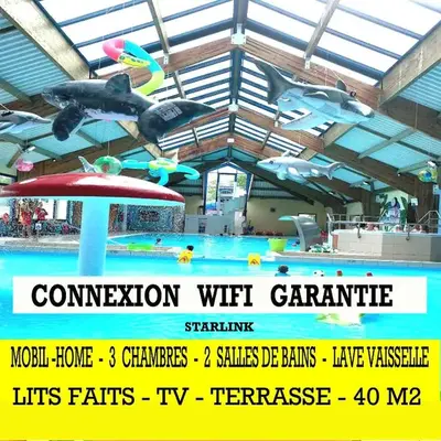 MH-6 PERS-3 CH-2 SDB-lave vaisselle- WIFI GARANTIE - grande terrasse