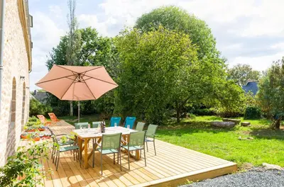 Jardin de l'établissement Degemer mat dans cette maison familiale !