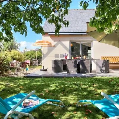 LocaLise - M8B - Ty Katell-Roz - Maison de plain-pied avec un terrain entièrement clos à quelques pas de la plage et du centre - Wifi inclus - Draps inclus - Animaux bienvenus
