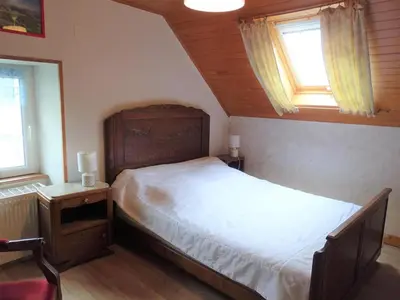 Un ou plusieurs lits dans un hébergement de l'établissement House in Brittany near Coastal Hiking Trail