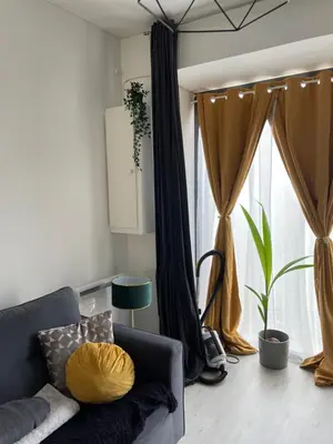 Coin salon dans l'établissement Joli studio dans le centre ville de Brest