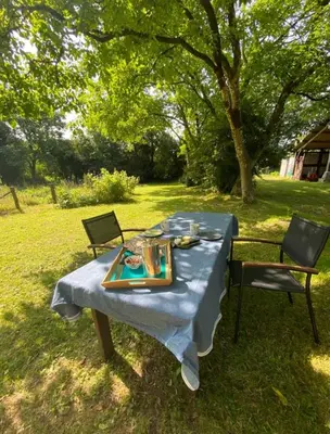Jardin de l'établissement chambre d'hôtes vue sur jardin