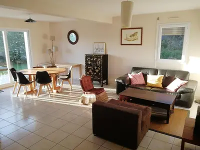 Coin salon dans l'établissement Maison Aber Wrac'h