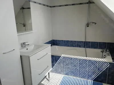 Salle de bains dans l'établissement Maison Aber Wrac'h