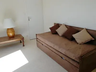 Coin salon dans l'établissement Maison Aber Wrac'h