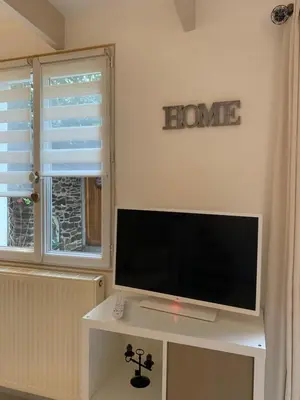 Télévision ou salle de divertissement dans l'établissement Aux Vieilles Murailles • Charmante maison & cour