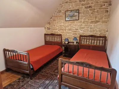 Un ou plusieurs lits dans un hébergement de l'établissement Apartment in Bénodet near Sandy Beaches