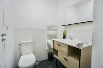 Salle de bains dans l'établissement L'abris côtier