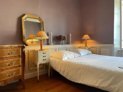 Un ou plusieurs lits dans un hébergement de l'établissement House in Locquirec near Sandy Beaches