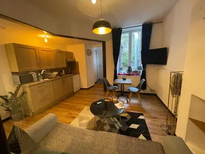 Cuisine ou kitchenette dans l'établissement Cosy et jardin panoramique