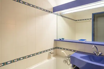 Salle de bains dans l'établissement Le Nautic - 5min à pied de la plage