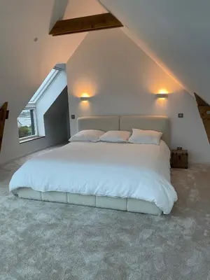 Un ou plusieurs lits dans un hébergement de l'établissement Ty Dag - Grande Terre, front de mer et spa
