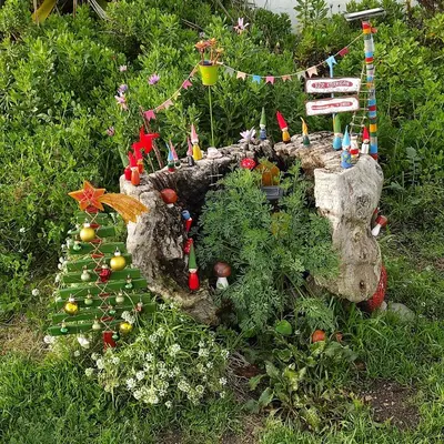 Jardin de l'établissement Er Mervent Maison de vacances