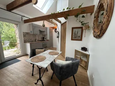 Cuisine ou kitchenette dans l'établissement La Grange de Marcel