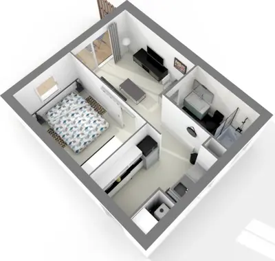 Plan de l'établissement Ty Cocoon- Appartement avec terrasse et parking privé