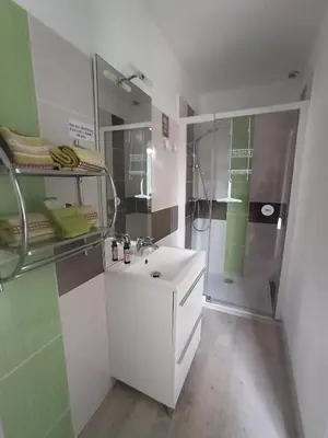 Salle de bains dans l'établissement LE RUN AR MOR 22