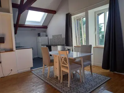 Cuisine ou kitchenette dans l'établissement Au coeur de Sainte-Christine