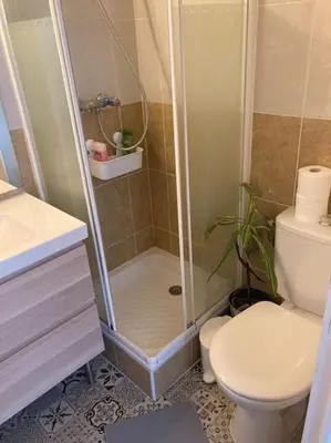 Salle de bains dans l'établissement Appartement 1 chambre proximité Port de commerce et Gare SNCF