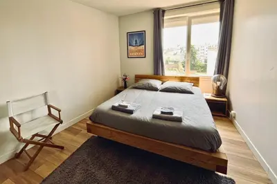 Un ou plusieurs lits dans un hébergement de l'établissement Appartement - Concarneau