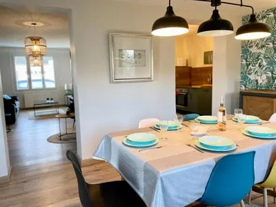Coin salon dans l'établissement Maison cosy proche du port et des commerces