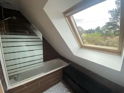 Plan de l'établissement Large farmhouse with garden and sea view for 8 people