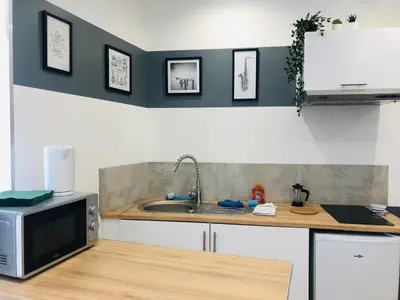 Cuisine ou kitchenette dans l'établissement Atelier Arthaud