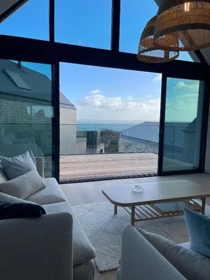 Vue générale sur la montagne ou vue sur la montagne depuis la maison de vacances