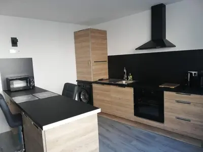 Cuisine ou kitchenette dans l'établissement Le charmant port de Morlaix à votre porte !
