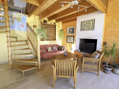Coin salon dans l'établissement Holiday home in Sibiril near sandy beaches