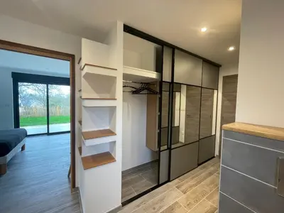 Cuisine ou kitchenette dans l'établissement Grand Gîte de Kergroas