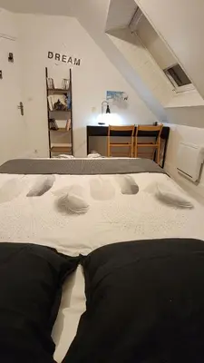 Un ou plusieurs lits dans un hébergement de l'établissement Chambres chez Emmanuelle entre 2 Abers