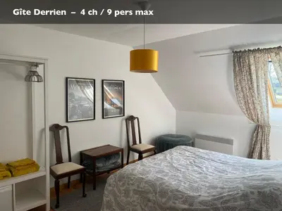 Un ou plusieurs lits dans un hébergement de l'établissement Les Gîtes du Manoir de Keryvon
